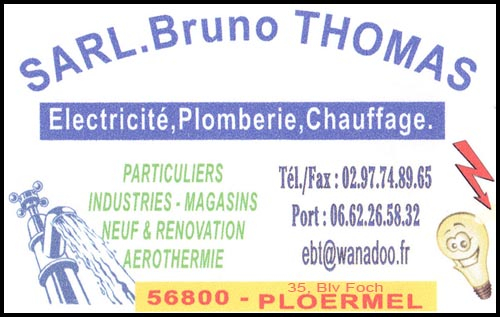 bruno thomas, électricité, chauffage,bâtiments industriels, plomberie