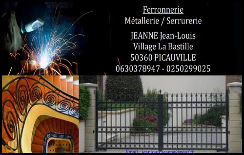 jean-louis jeanne, serrurerie, métallerie, ferronnerie d'art,