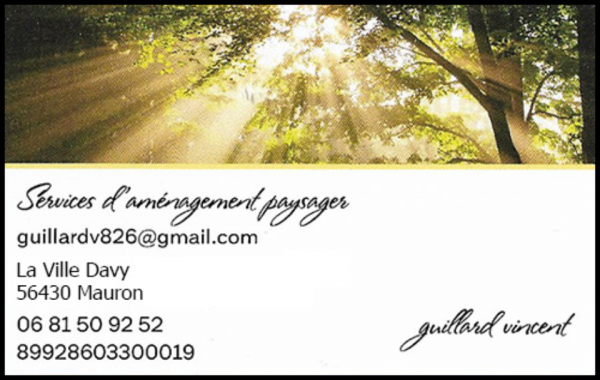 vincent guillard, paysagiste,maçonnerie paysagère,engazonnement,murets,clôtures,pose de bordures,mini-pelle,claustra,portails,dallage,terrasses bois,création de terrasses,terrasses pierre,retenue de terre,aménagement de cours,création de cours,création de massifs,rocaille,dalle béton,paillage,palissade,empierrement,pavage,conception paysagère,jardins d'hiver,créations extérieures,aménagements paysagers,amélioration de jardins,abattage d'arbre,abattage de haies,taille d'arbres et arbustes,taille de haies,tonte,évacuation de déchets verts,taille d'ornement,pierre de pays,entretien paysager,élagage,débardage,débroussaillage,dessouchage,taille douce,taille raisonnée,plantations,démontage d'arbres,élagage avec nacelle,services à la personne,béton de chanvre,