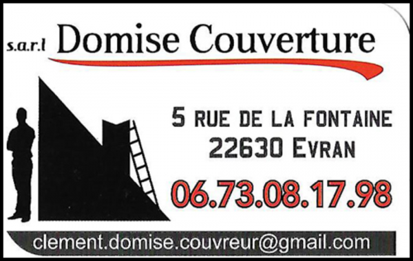 s.a.r.l. domise couverture, couverture,zinguerie,traitement des toitures,nettoyage de gouttières,pose de gouttières,étanchéité,bac acier,couverture métallique,couverture zinc,couverture ardoise naturelle,couverture ardoise fibro,remplacement de velux,velux,fenêtres de toits,ramonage,neuf et rénovation,couvertines,couvreur,artisan couvreur,