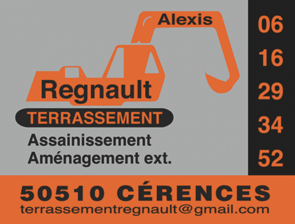 eurl terrassement regnault alexis, terrassement,travaux publics,pose de fosses toutes eaux,micro-station,assainissement,curage d'étangs,curage de fossés,démolition,bâtiments agricoles et industriels,bâtiments d'élevage,aménagement de cours,création de plans d'eau,pose de bordures,pose de pavés,empierrement,enrochement,récupérateur d'eaux de pluie enterrées,terrassement de piscines,tous travaux de vrd,canalisations,plateformes,location de mini-pelle avec chauffeur,location de pelle avec chauffeur,location de pelle à chenilles avec chauffeur,location de tracteur-remorque tp,enrobé à chaud,goudronnage,drainage,clôtures,aménagement de cours