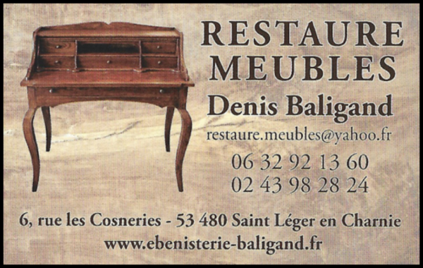 restaure meubles - denis baligand, ébénisterie,menuiserie,meubles peints,restauration de vieux meubles,relooking de vieux meubles,pose de cuisines,fabrication de mobilier de salles de bains,dressings,placards,parquet,